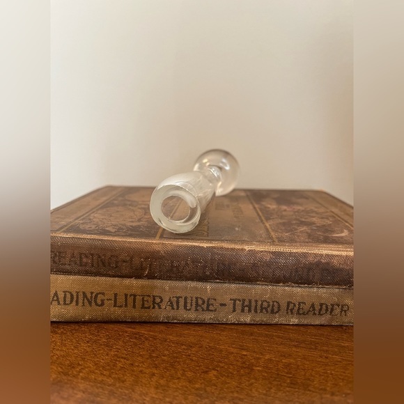 Clear Small Bud Vase Hand Blown Round Bottom Vintage Controlled Bubble - Picture 4 of 6